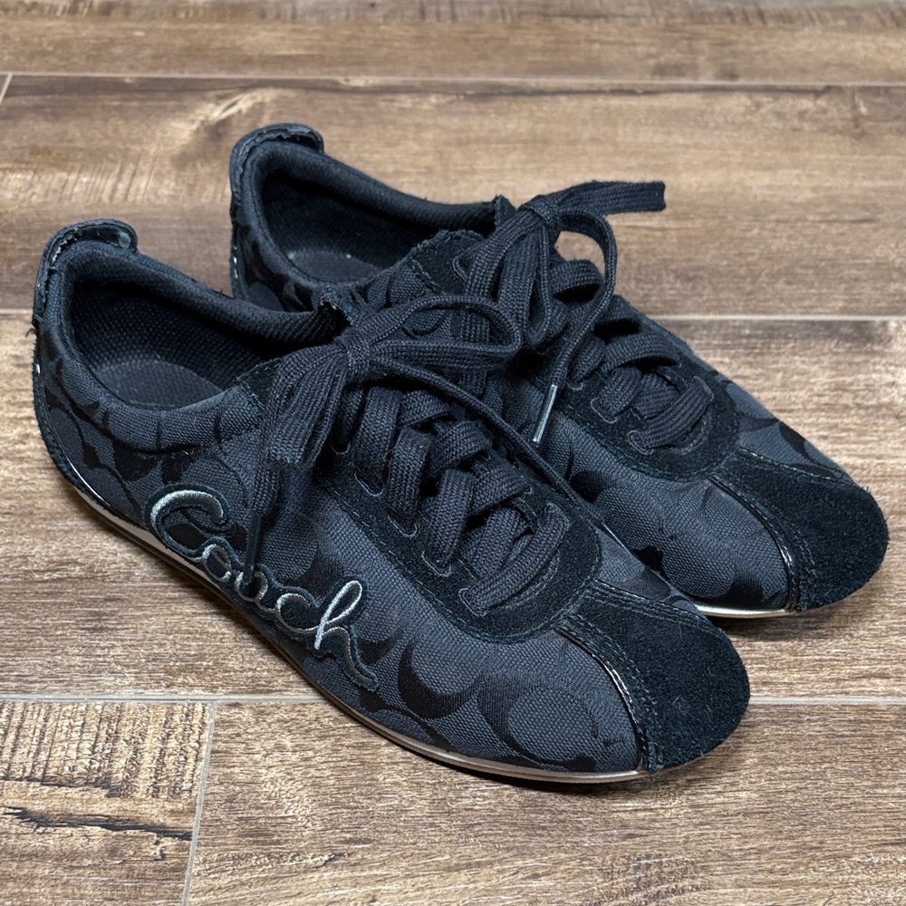 Coach Devin Signature Black Jacquard Sneakers – Women’s 7M